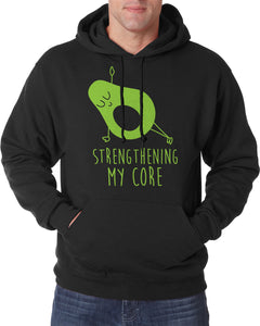 Strenthening My Core Avocado Lover Hooded Sweatshirt