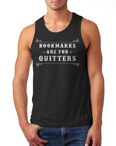 Bookmarks are for Quiiters Funny Bookworm Men's Tank Top